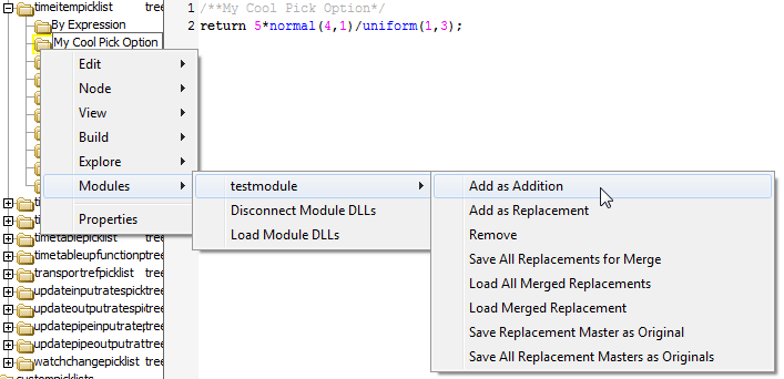 Adding a module component