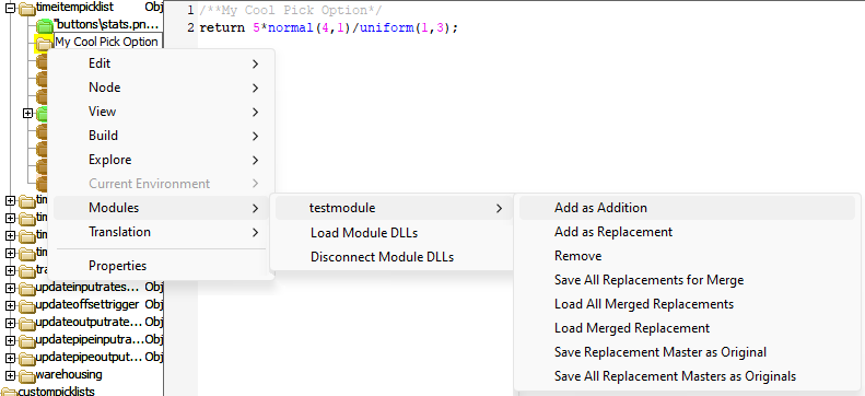 Adding a module component