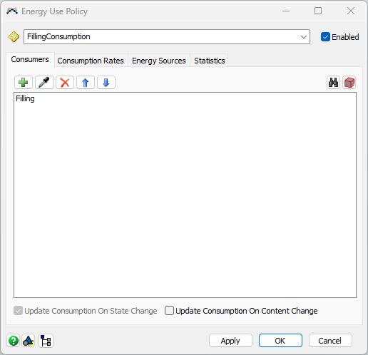 FillingConsumption Consumers Tab
