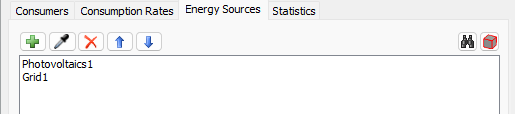 Energy Sources Tab